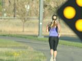 RealAmateursPix.com - Perfect looking Spandex Ass in some cute Running Action Image 2